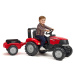 FALK Šlapací traktor 996AB Case IH Puma 240CVX s vlečkou - červený