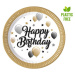 Procos Milestone Party Happy Birthday papírové talíře, nová generace, 23 cm, 8 ks (bez plastu)