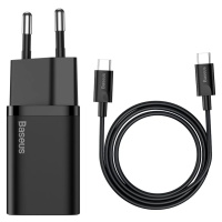 Nabíječka Baseus Super Si Quick Charger 1C 25W with USB-C cable for USB-C 1m (black) (6953156206