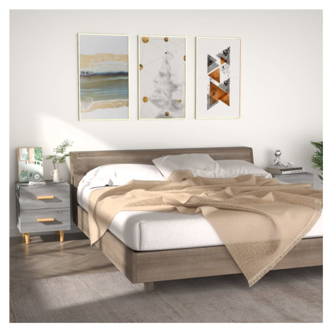 vidaXL Noční stolky 2 ks šedé sonoma 40 x 35 x 47,5 cm