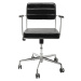 KARE Design Černá kancelářská židle z umělé kůže Dottore