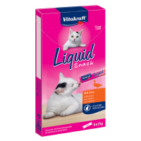 Vitakraft Cat Liquid snacky s kachnou a beta glukany - Výhodné balení: 48 x 15 g