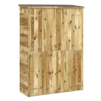 SHUMEE Skříň zahradní, dřevěná 123 × 50 × 171 cm