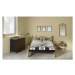 Kovová postel Elba Rozměr: 140x200 cm, barva kovu: 1 tm. hnědá