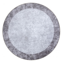 Koberec MIRO 51648.803 mramor, tmavě šedý kruh