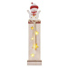 EMOS LED dekorace dřevěná - sněhulák, 46 cm, 2x AA, vnitřní, teplá bílá, časovač DCWW12