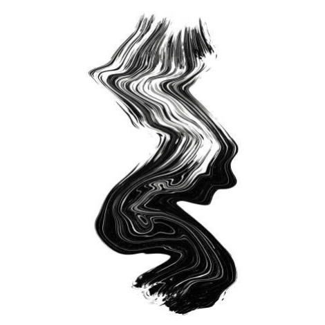 Plakát, Obraz - Abstract black liquify paint brush stroke, Travel_Motion, 26.7 × 40 cm