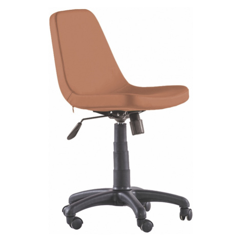 Otočná kancelářská židle na kolečkách comfy - oranžová