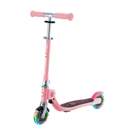 Globber Dětská skládací koloběžka Junior - svítící kola - světle růžová