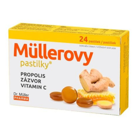 Dr. Müller Müllerovy pastilky s propolisem, zázvorem a vitaminem C 24 pastilek Dr.Müller