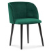 Lahvově zelená jídelní židle se sametovým potahem Windsor & Co Sofas Aurora