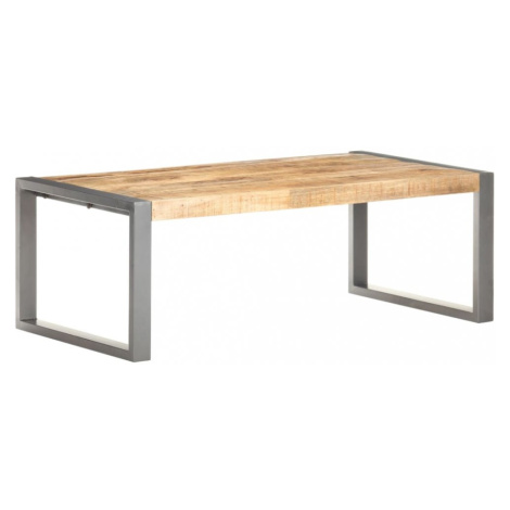 Konferenční stolek masivní dřevo / kov Dekorhome Černá vidaXL