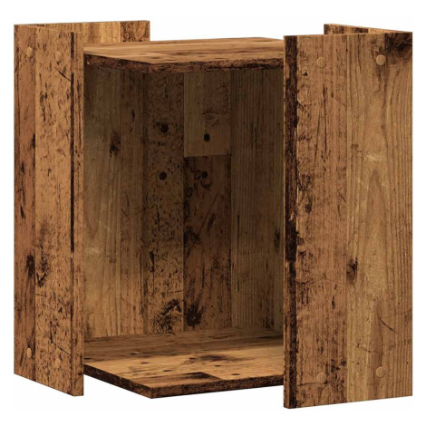 vidaXL Skříňka na kočičí záchod old wood 42x42x51 cm kompozitní dřevo