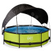 Bazén se stříškou a filtrací Lime pool Exit Toys kruhový ocelová konstrukce 300*76 cm zelený od 