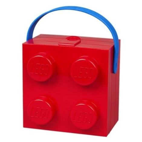 Lego® svačinový box s rukojetí červený
