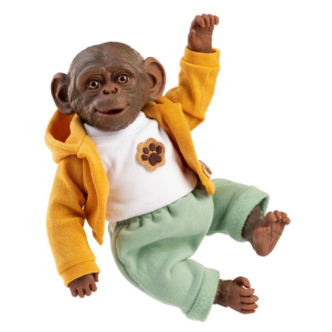 Guca 988 REBORN OPIČKA - realistická opička miminko s měkkým látkovým tělem - 32 cm