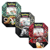 Pokémon Paldean Fates Set 3x Standard Tin Charizard, Great Tusk a Iron Treads