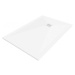 MEXEN/S Stone+ obdélníková sprchová vanička 100 x 80, bílá, mřížka bílá 44108010-W