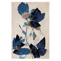 Ilustrace Blue Dry Flowers, Treechild, 26.7 × 40 cm