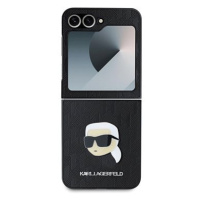 Karl Lagerfeld PU Saffiano Monogram Karl Head Zadní Kryt pro Samsung Galaxy Z Flip6 Black