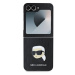 Karl Lagerfeld PU Saffiano Monogram Karl Head Zadní Kryt pro Samsung Galaxy Z Flip6 Black