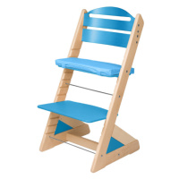 Dětská rostoucí židle JITRO PLUS bukovo - světle modrá