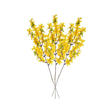 EverGreen Forsythia x 7 větví, sada 3 ks, výška 50 cm, barva žlutá