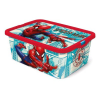 MARVEL Plastový úložný box na hračky s víkem Spiderman