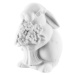 Rosenthal velikonoční porcelánová dekorace Zajíc s kyticí, white biscuit, 10 cm
