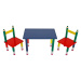Dětský set ADMES stůl + 2 židle, barevný mix