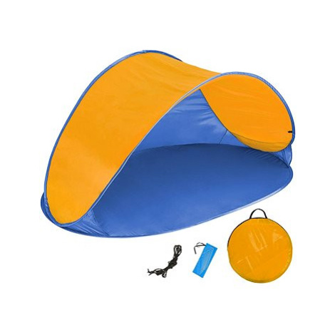 Tectake plážový stan samorozkládací mušle modro/oranžový
