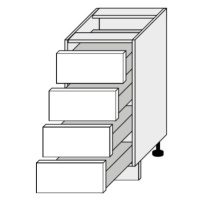 ArtExt Kuchyňská skříňka spodní PLATINIUM | D4A 40 Barva korpusu: Bílá