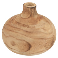 Dřevěná kulatá váza Ø21 cm