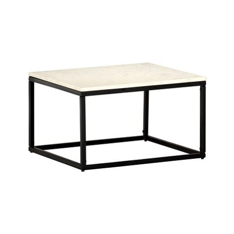 SHUMEE Konferenční stolek bílý 60 × 60 × 35 cm pravý kámen mramorový vzor, 286439