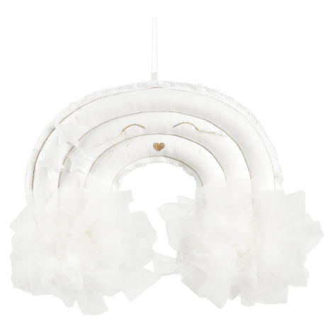 Cotton &amp; Sweets Závěsná dekorace duha bílá 35x27x12cm