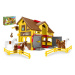 WADER Play House - Ranč s koňmi plast + kůň 4ks v krabici 59x39x15cm