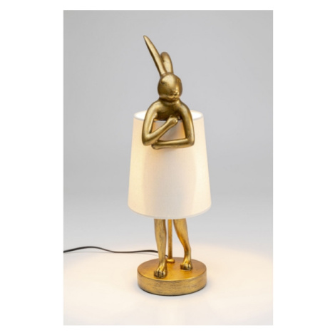 KARE Design Stolní lampa Animal Rabbit - zlatobílá, 50cm