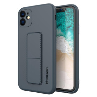 Wozinsky Flexibilní silikonové pouzdro se stojánkem na iPhone 11 Pro navy blue