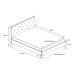 Čalouněná postel ŠIMON šedá rozměr 140x200 cm