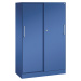 C+P Skříň s posuvnými dveřmi ASISTO, výška 1617 mm, šířka 1000 mm, enciánová modrá/enciánová mod