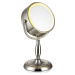 Stolní zrcadlo s osvětlením ve stříbrné barvě Markslöjd Face, ø 16,2 cm