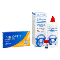 Alcon Air Optix Night & Day Aqua (6 čoček) + Oxynate Peroxide 380 ml s pouzdrem
