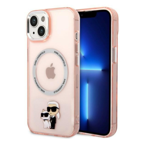 Karl Lagerfeld KLHMP14MHNKCIP hard silikonové pouzdro iPhone 14 PLUS 6.7" pink Iconic Karl&Choup