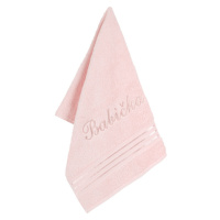 Bellatex Froté ručník s výšivkou Babička růžová
