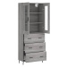 vidaXL Skříň highboard šedá sonoma 69,5 x 34 x 180 cm kompozitní dřevo