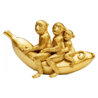 KARE Design Soška Opice Jízda na banánu 12cm