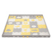 KINDERKRAFT Podložka pěnová puzzle Luno Shapes 185 x 165 cm Yellow, 30ks, Premium