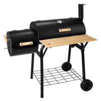 Multifunkční zahradní gril BBQ Smoker černý