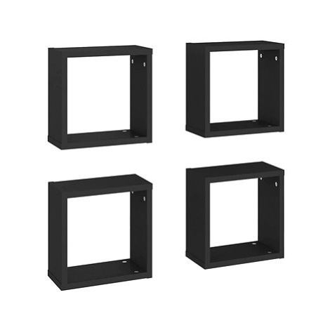 Shumee Nástěnné kostky 4 ks černé 30×15×30 cm, 807002