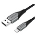 Vention Lightning MFi to USB 2.0 Braided Cable (C89) 0.5m Gray Aluminum Alloy Type